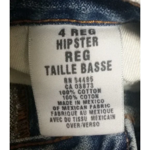 American Eagle Outfitters Jeans Size 4 Blue Hipster Distressed Pockets - Picture 5 of 5